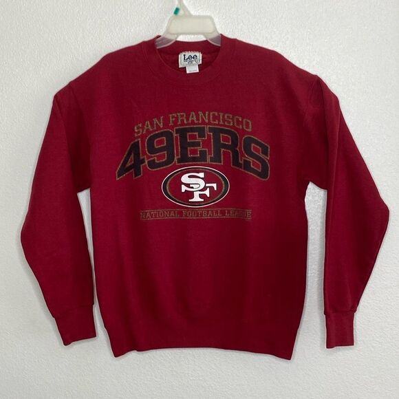 LEE Vintage San Francisco 49ERS Dark Red Sweatshirt Size M Made in USA - Picture 1 of 11